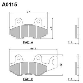 Nissin Stabdžių trinkelės Honda / Kawasaki / Suzuki / Triumph / Yamaha 50-800cc 90-23