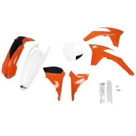 UFO Orange/White Replacement Full Body Plastic Kit For KTM SX / SX-F 125-450cc 11-12