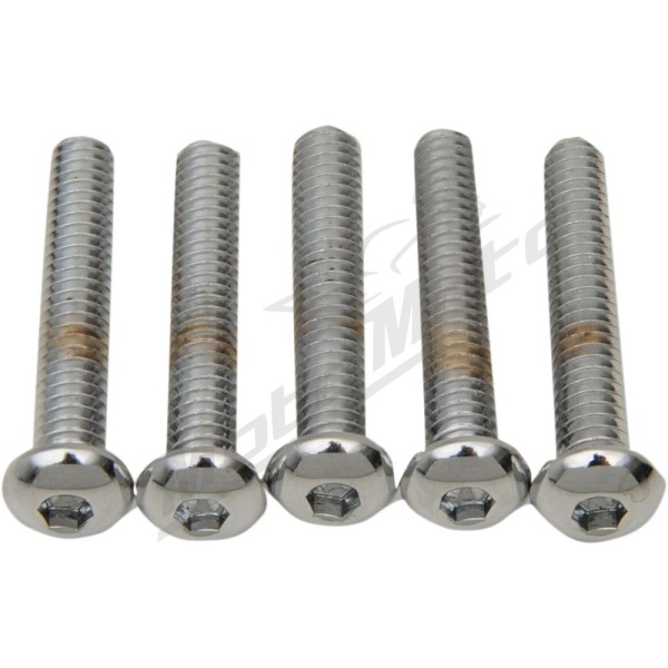 DRAG SPECIALTIES Replacement Button Head Bolts M6 5pcs.