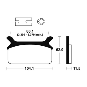 TECNIUM Street Performance Sintered Metal Brake pads - MR168 Harley Davidson Electra Glide / Heritage Softail / Tour Glide 1340cc 86-99