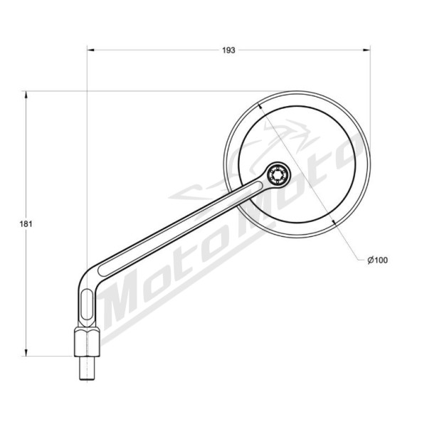 DAYTONA D-MIRROR-20 FLAT-ROUND Universal Mirror M10 1pc