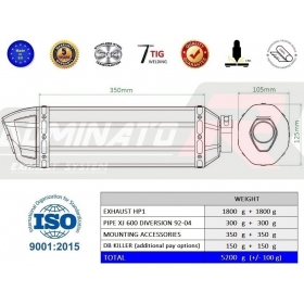 Exhausts silencers Dominator HP1 YAMAHA XJ 600 DIVERSION 1992-2004