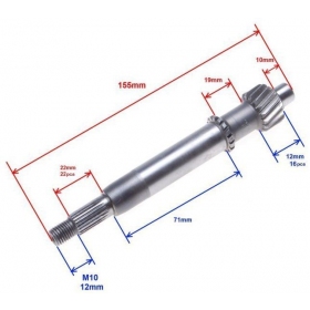 Transmisijos / pavarų dėžės velenas 139QMB / GY6 4T