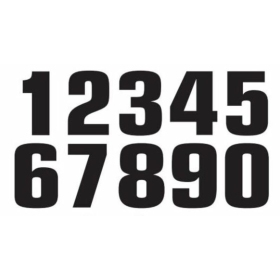 TECNOSEL Race Number 20x13cm Black Set of 3