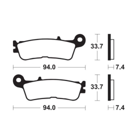 TECNIUM MX/ATV Brake pads MOA397 Yamaha / Fantic 125-450cc 21-24