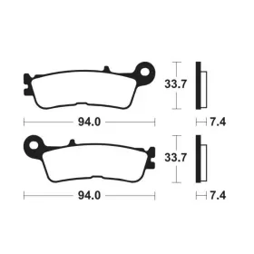 TECNIUM MX/ATV Brake pads MOA397 Yamaha / Fantic 125-450cc 21-24