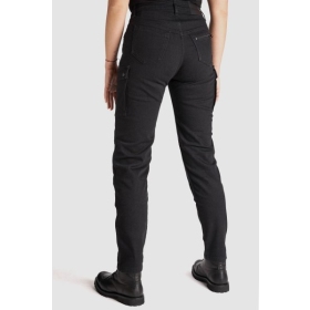 PANDO MOTO MILA CARGO BLACK Motorcycle Jeans for Women with Chino Style Cordura®