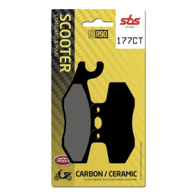 SBS 177CT Scooter Carbon Tech Organic Brake Pads Aprilia / Derbi / Gilera / Piaggio / Vespa 50-850cc 00-24