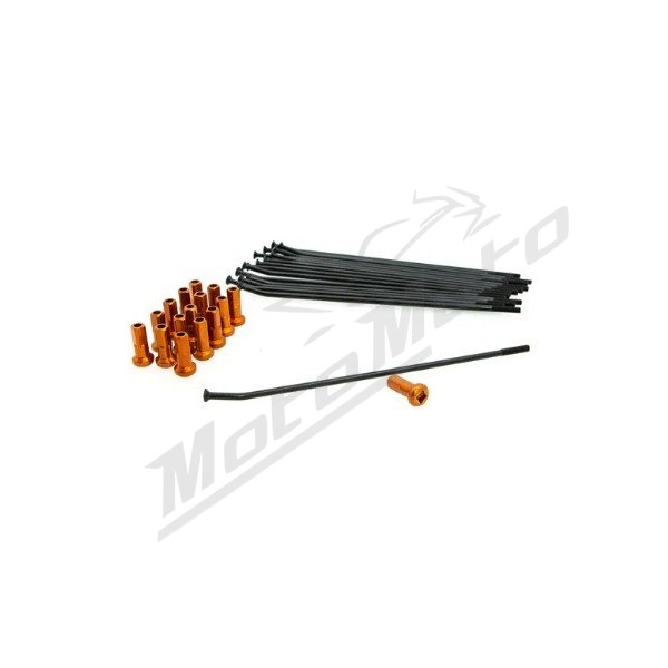 KITE Front Wheel Spoke And Nipple Replacement Kit Black 17" 16vnt.