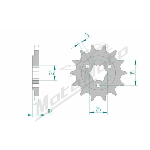AFAM Steel Standard Front Sprocket 22602 - 525 14-15 teeth SUZUKI DR / XF 650-800cc 92-14