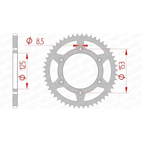 AFAM Steel Standard Rear Sprocket 520 43-52 teeth