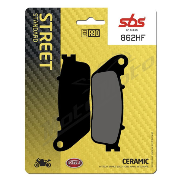 SBS HF Street 862HF Ceramic Organic Brake Pads Honda CB R / VFR 800-1200cc 08-20