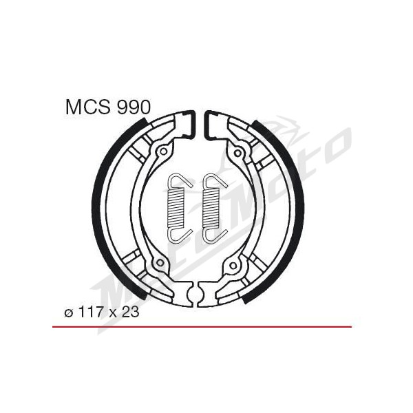 TRW Brake shoes rear PGO / Sangyang / Sym / Suzuki 50-125 91-06