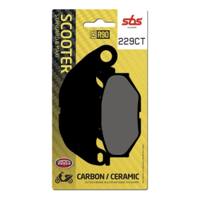 SBS CT Scooter Carbon Tech 229CT Organic Brake Pads Yamaha YP 125R ABS 2017