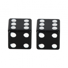 Oxford Lucky Dice Valve Caps Black 2pcs.