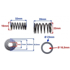 Valve spring, rubber, rentainer kit CHINESE ATV / CROSS 154FMI