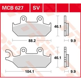 TRW SV Series Sindered Brake Pads Yamaha XT / XTZ 500-660cc 90-03