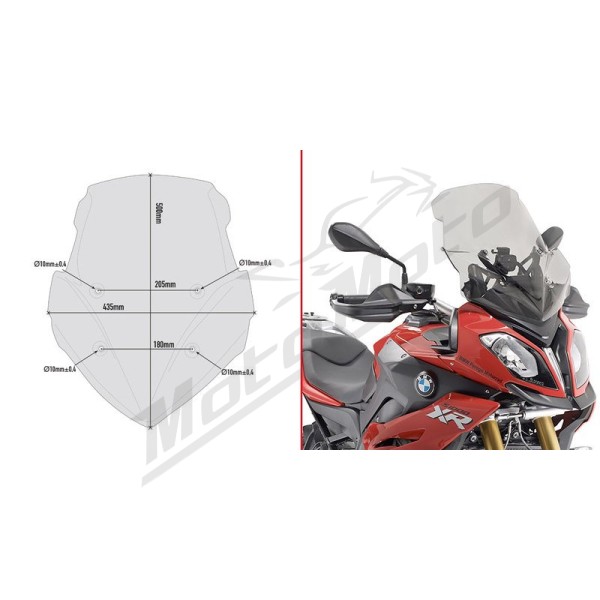 GIVI priekinis stiklas BMW S1000XR 15-19 Tamsintas