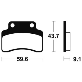 TECNIUM Scooter Organic Brake pads ME223 Generic / Italjet / Kymco / Peugeot (ev)0-150cc 95-15