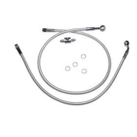 MAGNUM SHIELDING Rear Brake Line Kit Chrome Harley Davidson FLST / FLSTC / FLSTN / FLSTS 1340 87-99