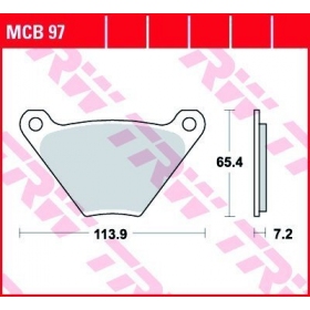 STABDŽIŲ TRINKELĖS TRW MCB97 STANDARD