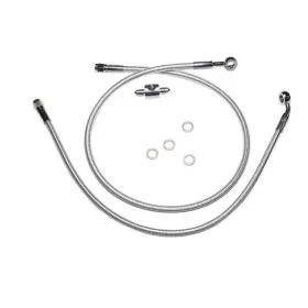 MAGNUM SHIELDING Rear Brake Line Kit Chrome Harley Davidson FLST / FLSTC / FLSTN / FLSTS 1340 87-99