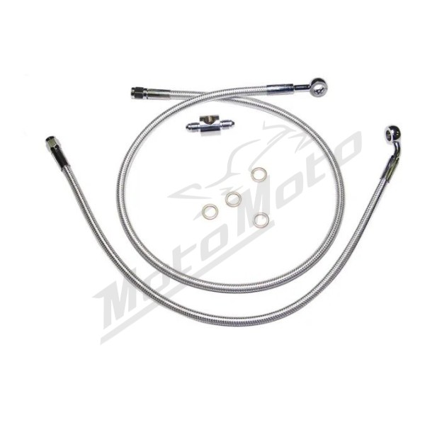 MAGNUM SHIELDING Galinių stabdžių žarnelės kompl. chromuotas Harley Davidson FLST / FLSTC / FLSTN / FLSTS 1340 87-99