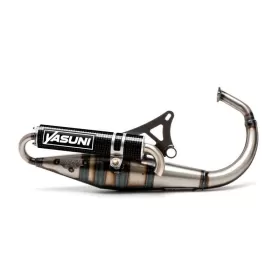 YASUNI Scooter Z Exhaust - Steel/Carbon Look APRILIA / ITALJET / MBK / YAMAHA 50 1988-2018 