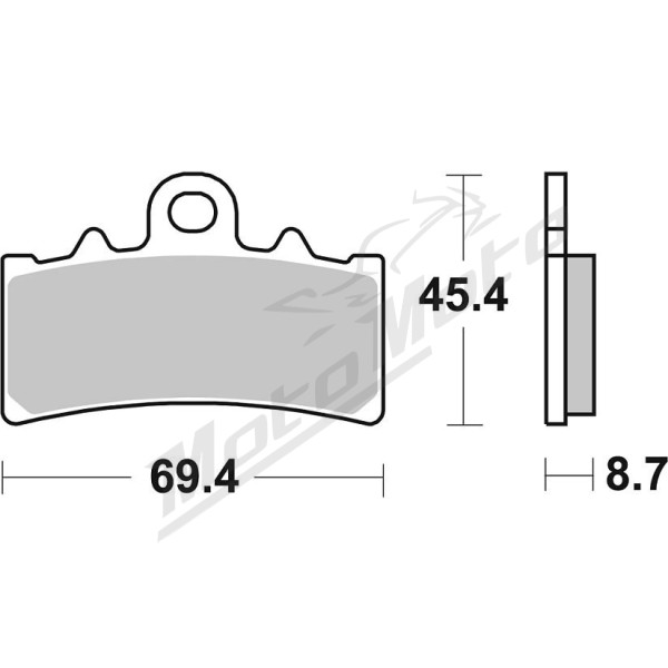 SBS HF Street 877HF Ceramic Organic Brake Pads BMW / Fantic / Husqvarna / KTM 125-500cc 11-24