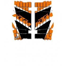 BLACKBIRD Dream Graphic 4 radiatoriaus grotelių lipdukų rinkinys KTM EXC/SX/EXC-F/SX-F 125-500cc 2016-2023