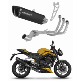 Triumph STREET TRIPLE 765 S / R / RS 2023-2024 Dominator Full Exhaust System HP6 BLACK + dB killer