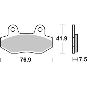 SBS CT Scooter Carbon Tech 200CT Organic Brake Pads Garelli / Keeway / Kymco / Peugeot / Sachs 50-150cc 04-16