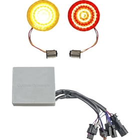 CUSTOM DYNAMICS SMART LED Bullet Turn Signal Inserts Harley Davidson FLFBS / FXBB 1750-1868cc 18-24