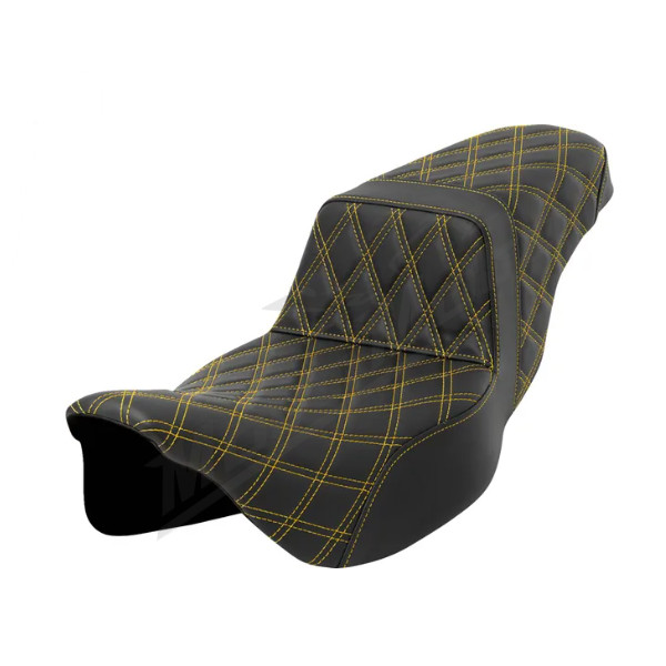 SADDLEMEN Lattice Stitch Step-Up Seat ExtendedHarley Davidson FLHR / FLHRC / FLHX / FLTRX / FLTRXS 1584-1923 08-23