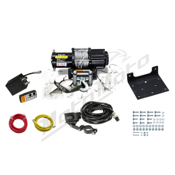 Bronco winch 4500lbs (2041kg) steel cable 5.5mm x 15.2m