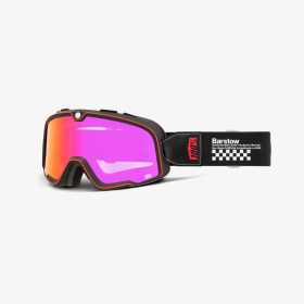 100% goggle model barstow erban - mirror dark red lens - black/white