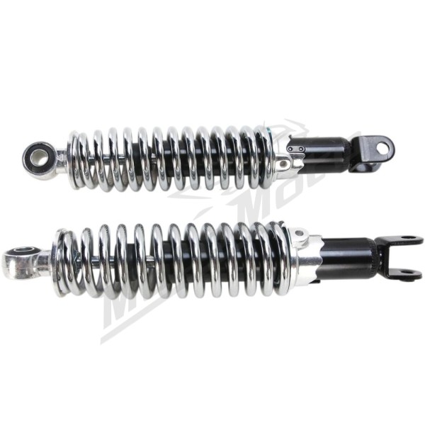 EMGO Shorty Universal Black Rear Shock Absorbers With Chrome Spring 2pcs