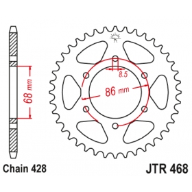 Rear sprocket JTR468