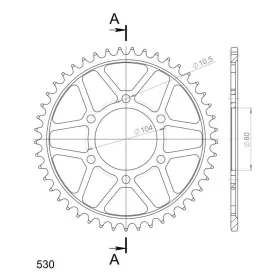 Supersprox Rear sprocket 530 42T Kawasaki Z / ZRX / ZXR 650-1200cc 78-06