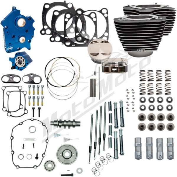 S&S CYCLE 124" Power Package for Oil Cooled 107" M8 Harley Davidson FLDE / FLFB / FLHC 1750cc 17-23