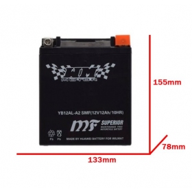 Battery YB12AL-A2 SMF 12V / 12Ah