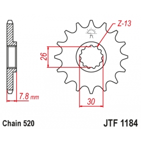 Front sprocket JTF1184