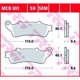 STABDŽIŲ TRINKELĖS TRW MCB693 STANDARD