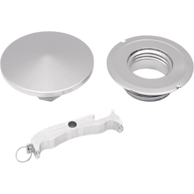 DRAG SPECIALTIES Gas Cap with Paint Protectors Harley Davidson FLD / FLHR / FLHRC / FLHRCI / FLHRI / FLHRS / FLHRSE 1340-1800cc 96-17