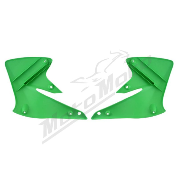 Radiator covers green CEMOTO KAWASAKI KX 250 2004-2005