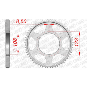 Rear sprocket AFAM staal Aprilia RS4 / Tuono 125 11-24 (428) 60T
