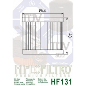 Tepalo filtras HIFLO HF131 SUZUKI LT/ AN/ GSX/ DR/ DF/ ALT/ HYOSUNG GV/ GT/ XRX 125-400cc 1979-2021
