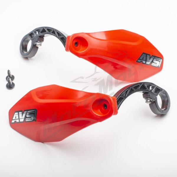 AVS RACING Handguards Kit Plastic Red