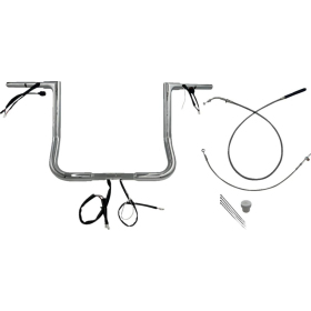 FAT BAGGERS INC. 1-1/4" EZ Install Flat Top Batwing Handlebar Kit Chrome 32mm 91,5cm (35,5cm)