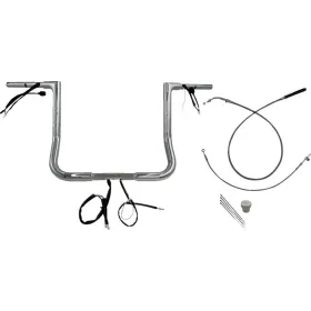 FAT BAGGERS INC. 1-1/4" EZ Install Flat Top Batwing Handlebar Kit Chrome 32mm 91,5cm (35,5cm)